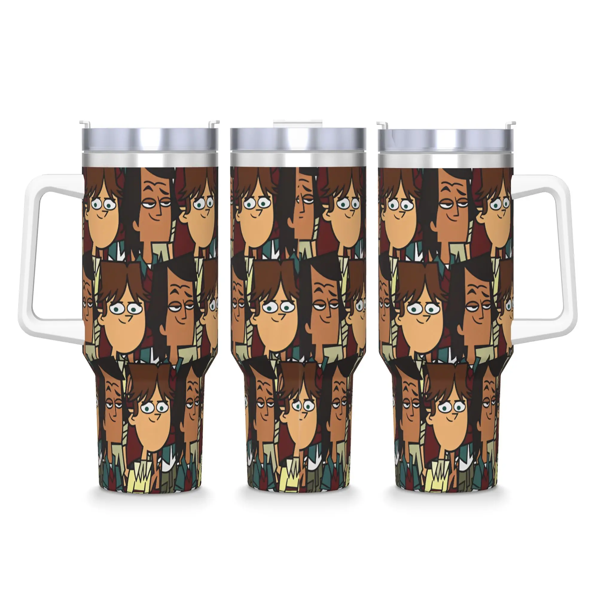 Totals Dramas Characters Stainless Steel Tumbler  Travelist Coffee Mug With Straws and Lid 40oz Mugs Cup Cold Drink Water Bottle