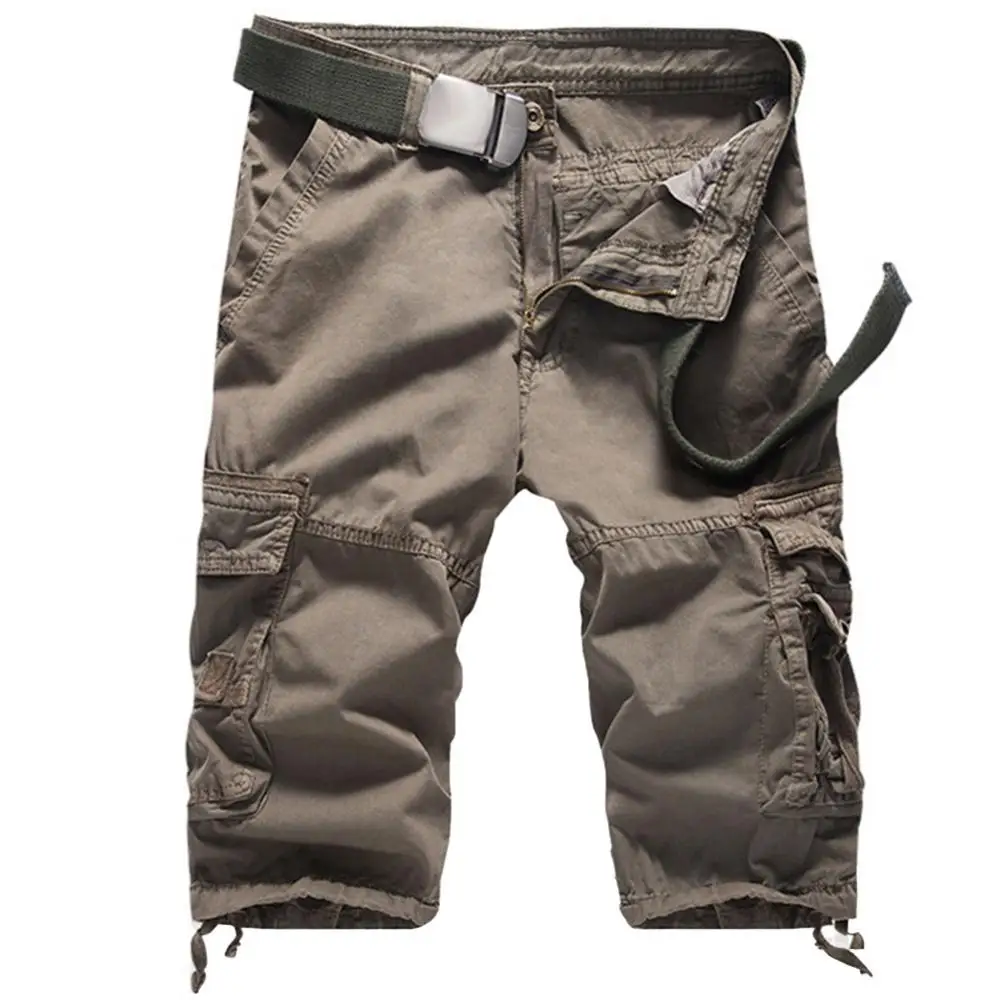 Men Sports Shorts Casual Fifth Pants Summer Pants Multi-pocket Cycling Sweatpants Fifth Pants