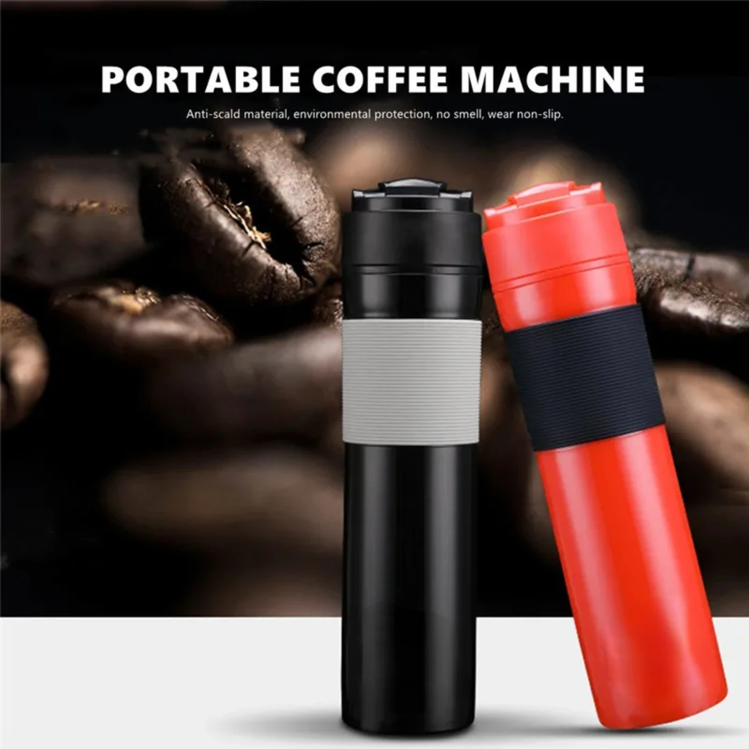 

Convenient, Portable, and Compact Manual Espresso Coffee Maker for On-The-Go Travelers and Avid Coffee Connoisseurs - Stylish an