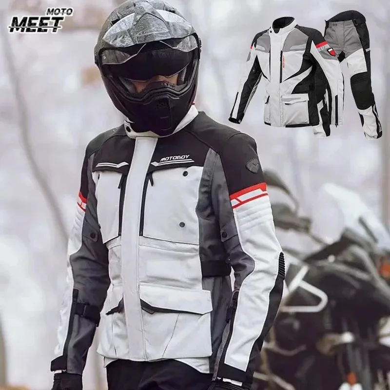 Four Seasons Motorcycle Anti-fall Motocross Moto Jacket Motorbike Clothing Protective Breathable Mesh Racing Motorbike Clothing