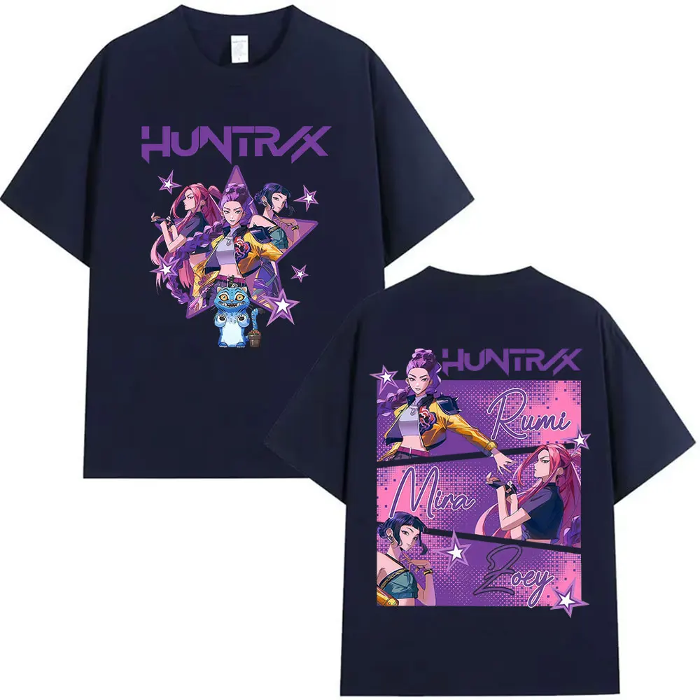 محدودة KPop شيطان الصيادين ميرا رومي جوي الجرافيك تي شيرت ديربي النمر موضة القطن تي شيرت عادية المتضخم قصيرة الأكمام تيز #4