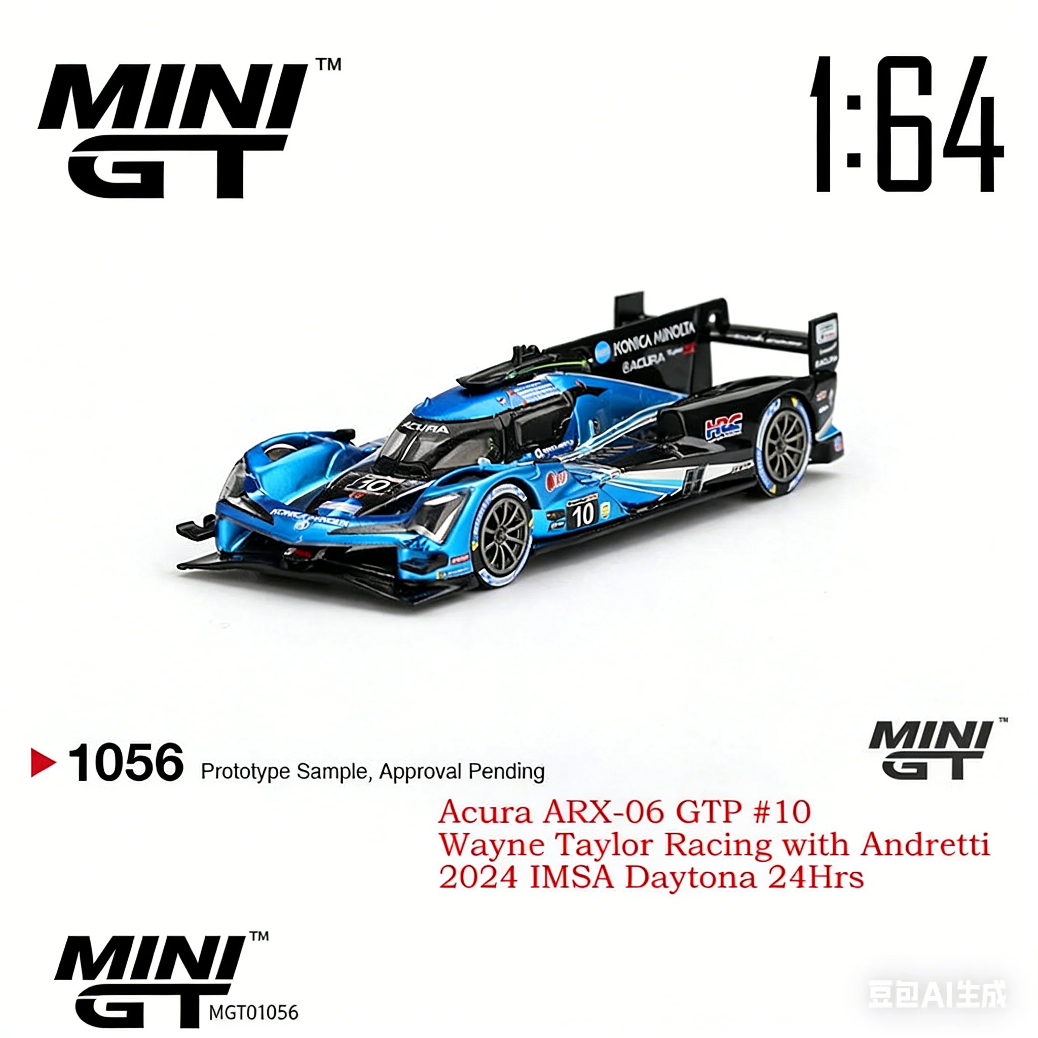 

MINI GT 1:64 Acura ARX-06 GTP Daytona Race # 10 детализированных моделей автомобилей из сплава, коллекционная игрушка-украшение для мальчиков, подарок на праздник.