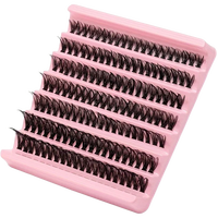 7 rows of 140clusters eyelash bundles, DD curled eyelash bundle extension, suitable for daily travel eyelashes
