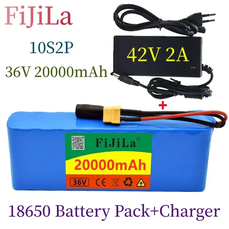 

36V 20Ah 10S2P 18650 Rechargeable battery pack 20000mAh,modified Bicycles,electric vehicle 42V Protection PCB +42V Charger