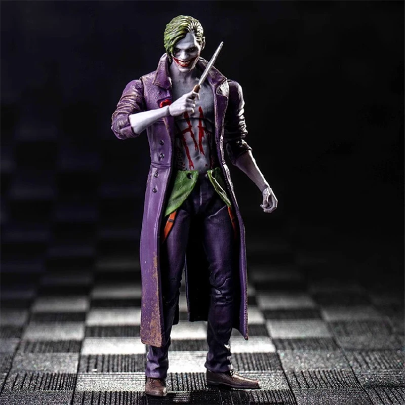 Genuine Hiya Injustice League 2 Joker Figurine 1:18 Super Mobile 3.75-Inch Doll Toy Model Room Decoration Collection Kid Gifts