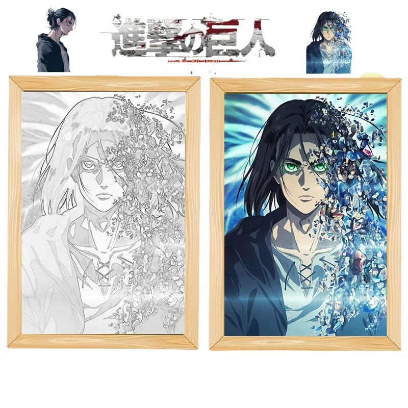 

Attack on Titan Levi Ackerman Cartoon Peripherals Creative Lighting Bedroom Dormitory Desktop Ornaments Decorative Paintings