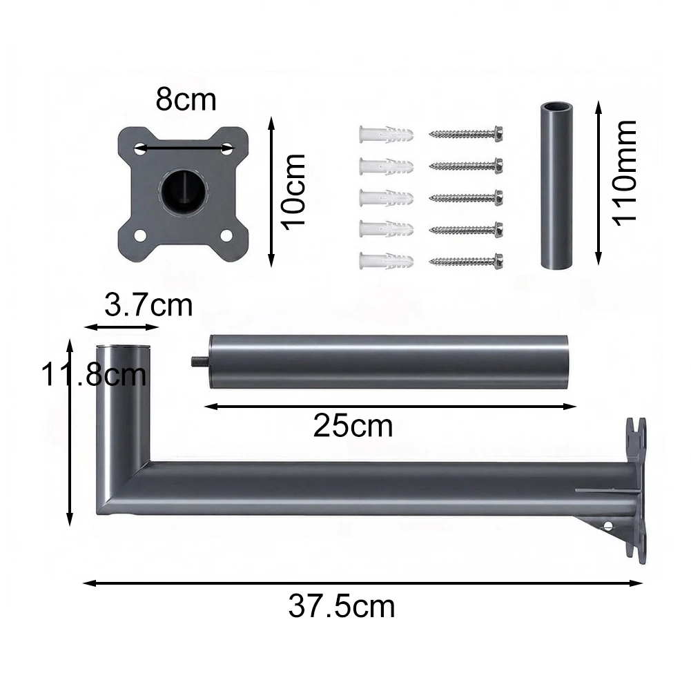 Extended L-Type Wall For Eave Mount Bracket 360 Rotation For Starlink For V5 Automotive Modification Parts
