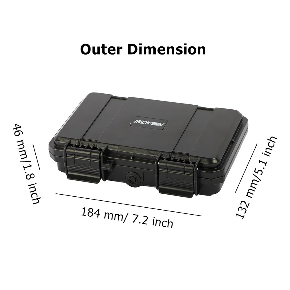 Plastic Case Hard Case Internal 168x100x38mm With Foam Storage Case Bag Tool Case IP67 Waterproof Protective Hardware Toolbox