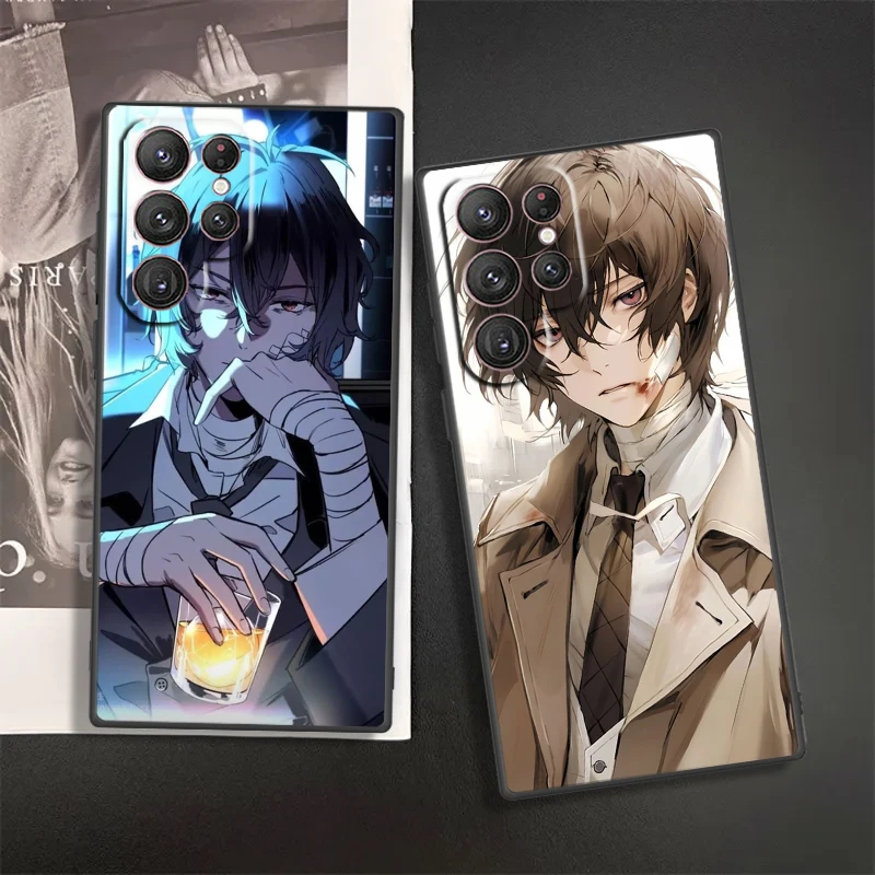 Bungo Stray Dogs Dazai Osamu Phone Case For Samsung S24 S23 S22 S21 S20 FE S10 S10e Ultra Plus Lite Black Soft Cover