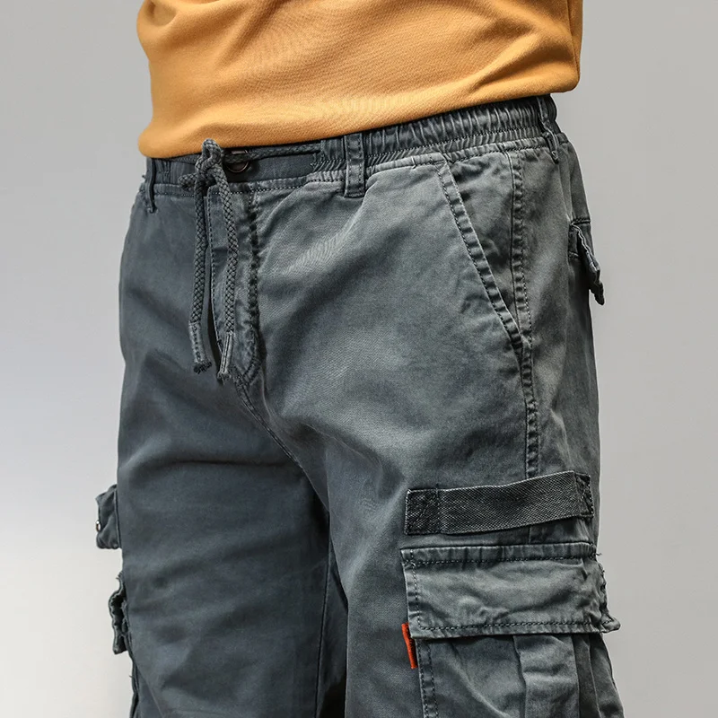 CAAYU-pantalones Cargo para hombre, ropa de calle informal, Hip Hop, Y2k, multibolsillos, chándal táctico