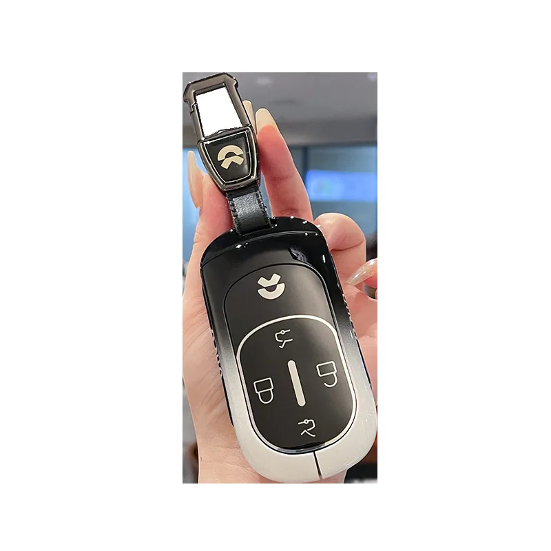 

Premium Zinc Alloy Key Cover Case for NIO ET9 Signature Edition (2025) - Protective Key Fob Shell Key Bag Chain