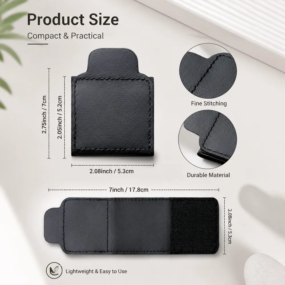 PU Leather Seat Belt Fixing Buckle, Vehicle Strap Tension Adjustment Clip, Comfortable Driving Pressure Reducer