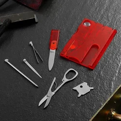 Multifunction Pocket Tool Card Gadget, Portable Multi-tools Outdoor Survival Credit Card Knife, Bushcraft Equipment Camping Gear