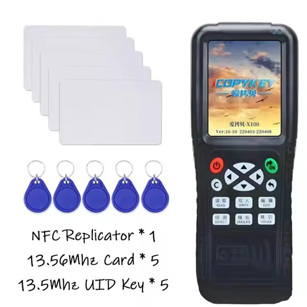 1Pcs New RFID Duplicator Advanced Decryption Programmer Copier Writer for 13.56mhz 125khz NFC for Mobile Phone Icopy X100