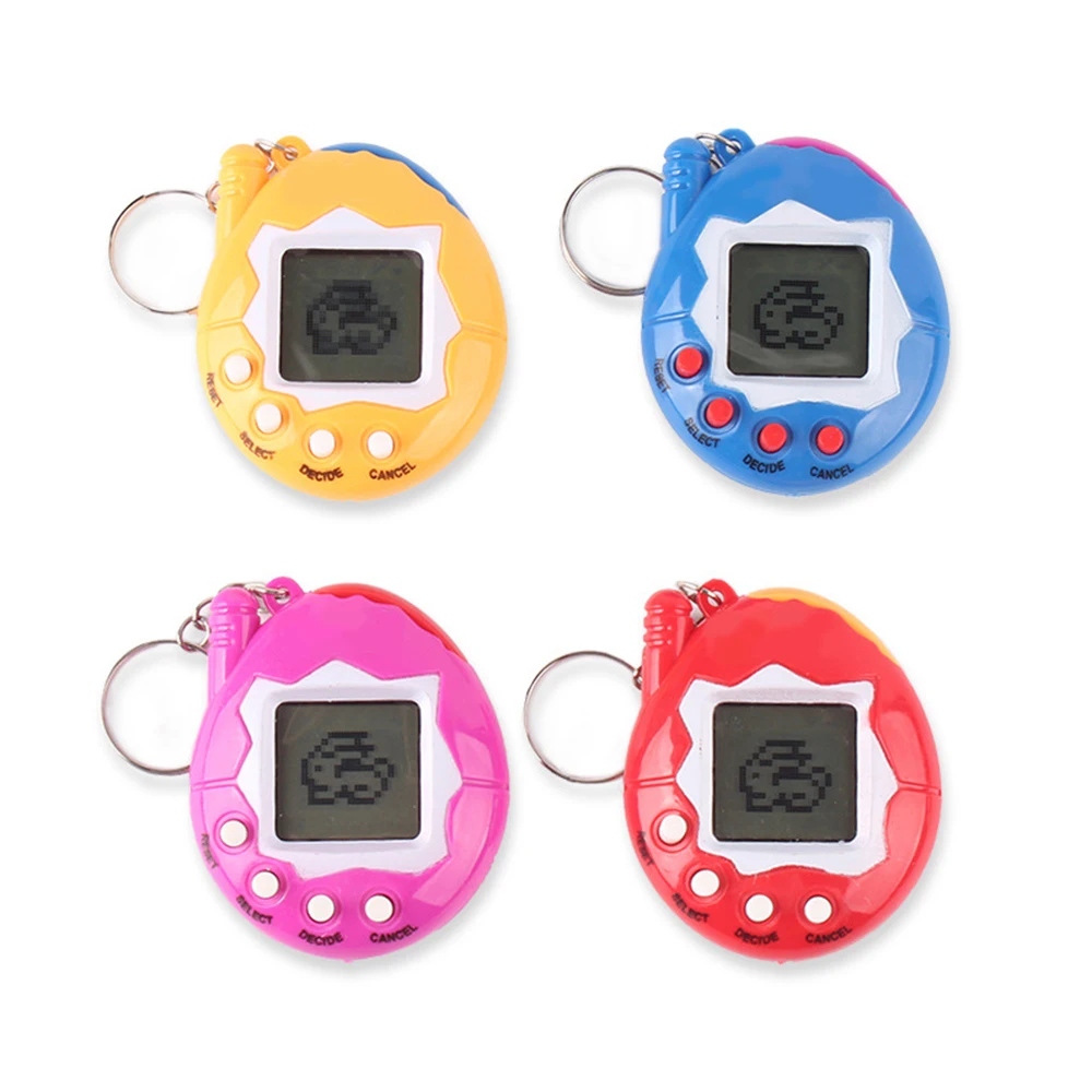 

2 Pack Tamagotchi Style Virtual Pet - LCD Digital Pocket Game Keychain for Kids, Retro Mini Electronic Toy Gift