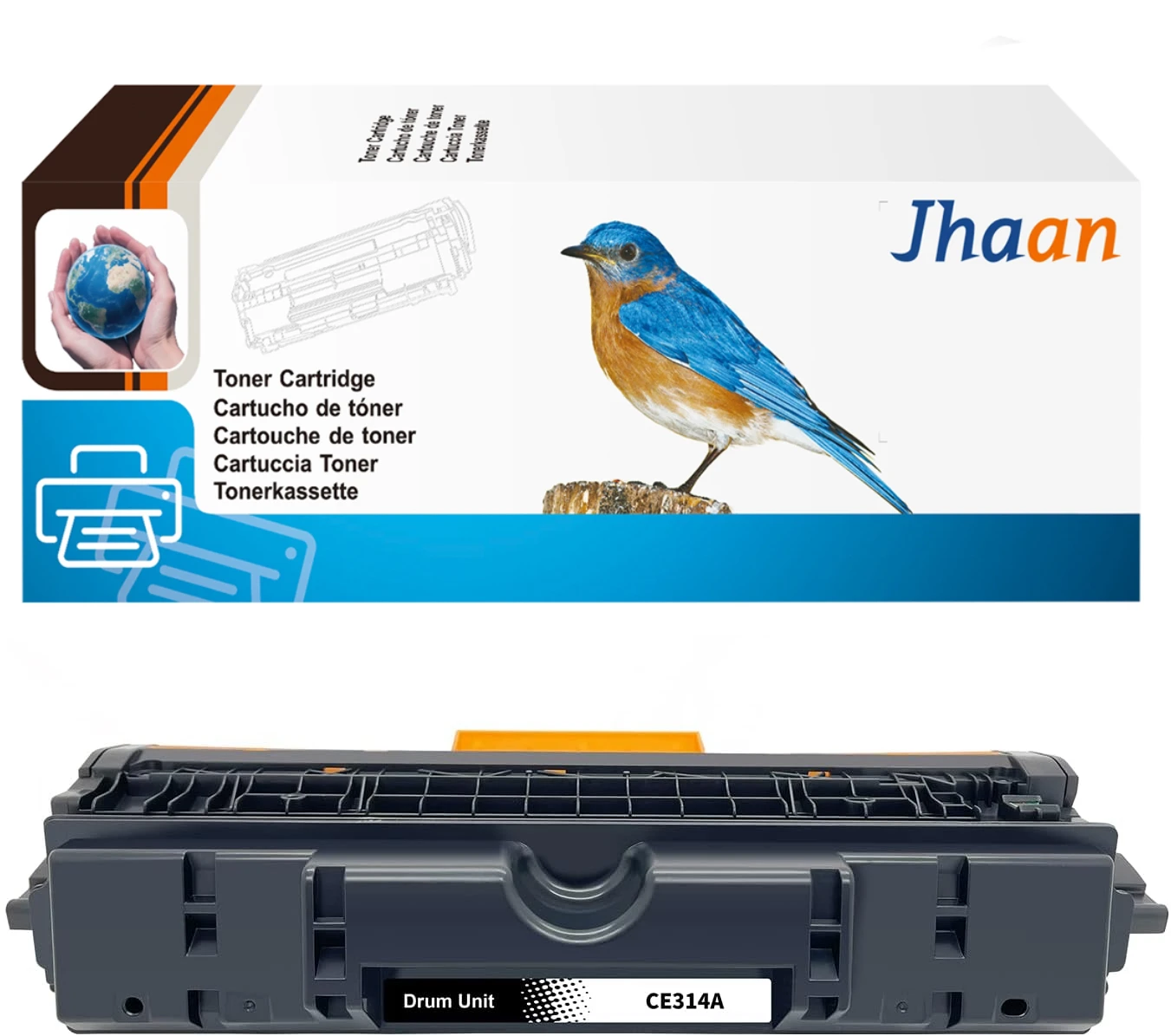 Jhaan CE314A BK Trommeleinheit kompatibel mit HP DRCE314A BK für HP LaserJet Pro M275 P1025nw 100 MFP M175nw M175a M177fw M176n – Detail 1