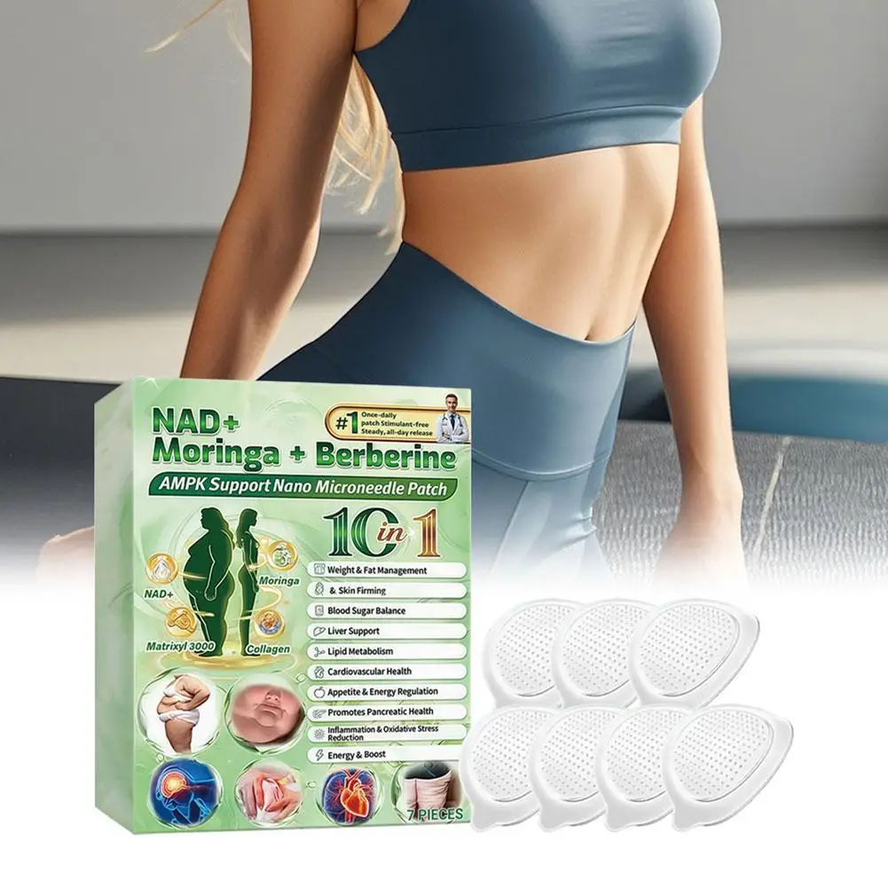 Nano Microneedle Patch With Moringa NAD Plus Berberine Supports Metabolism Fat Management Skin Firming Breathable Care