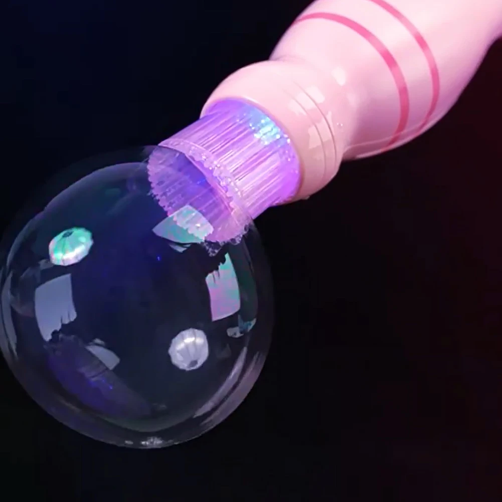 آلة فقاعة الدخان المرنة USB القابلة لإعادة الشحن المحمولة صانع الفقاعات عصا الضباب المرنة للأطفال منفاخ الفقاعات الكهربائية