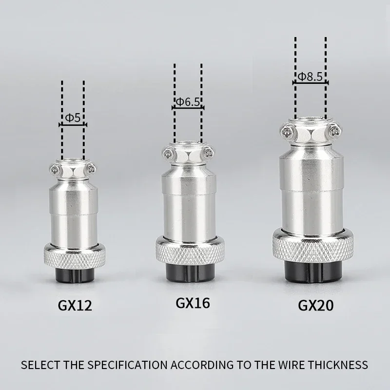 5/10/20Set GX12 GX16 GX20 2 3 4 5 6 7 8 9 10 12 14 15 Pin Male&Female Docking Aviator Aviation Plug Socket Circular Connector