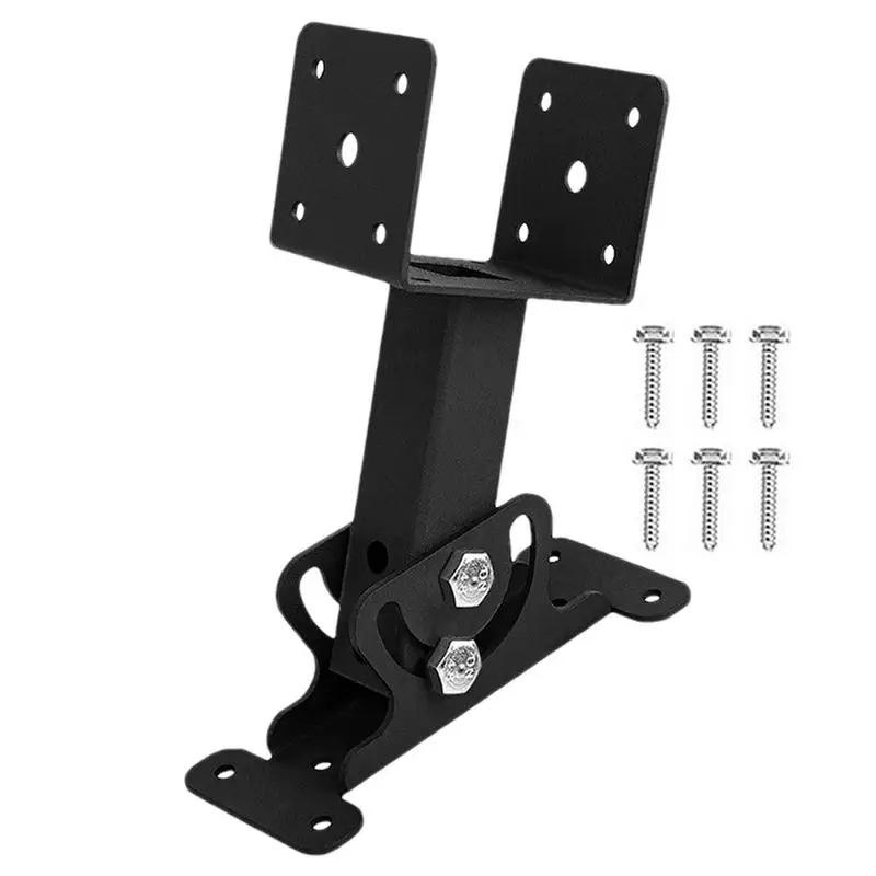 

Patio Roof Riser Brackets Adjustable Metal Rustproof Heavy-Duty Roof Riser Beam Bracket For Secure Lock Wooden Roof Beam Support