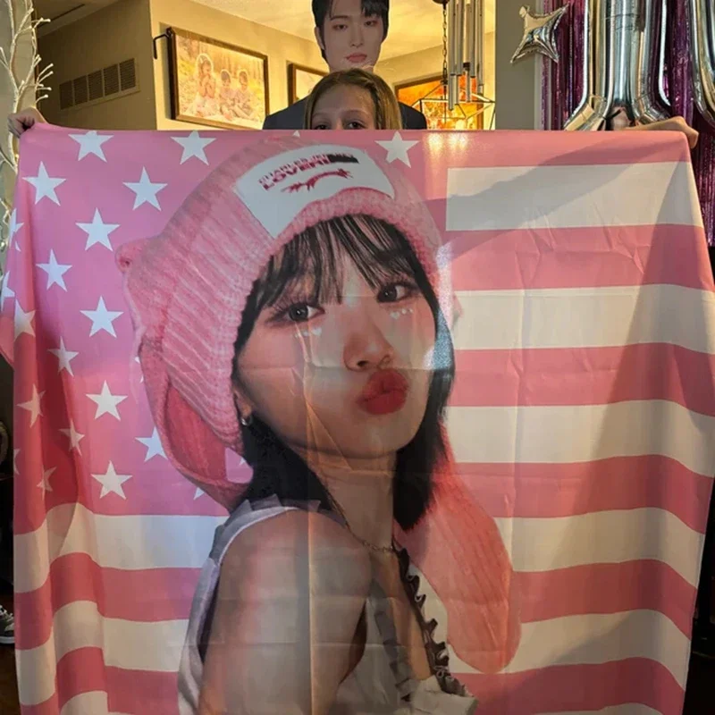 3x5ft Chaewon Pink America Flag Tapestry, Flag Factory Oulet Hot Selling Banner, 90x150cm Popular Flags