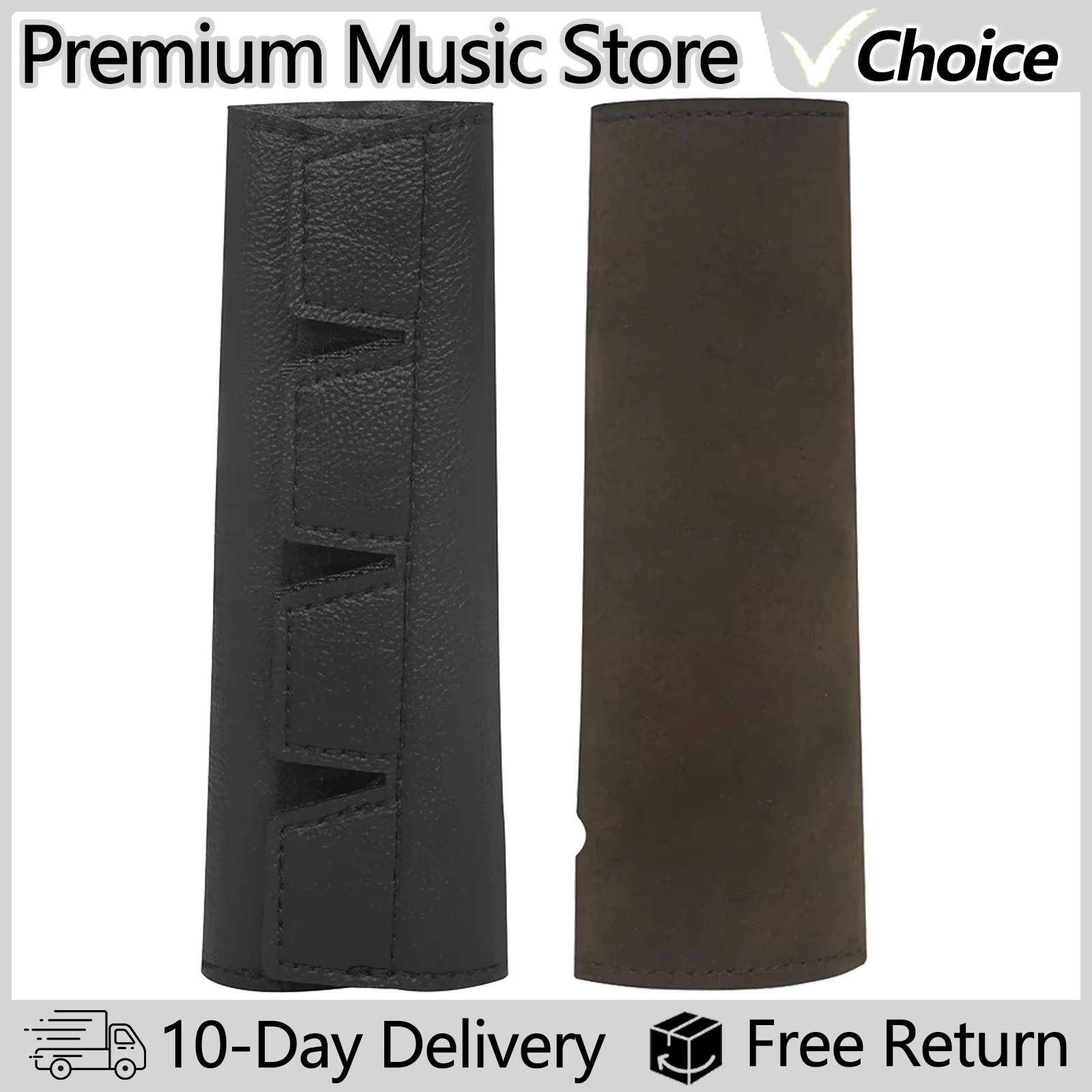 Horn Protection Pads Black Cowhide Gloves French Horn Brown Non-slip Protection Pads Brass Instrument Parts Accessories