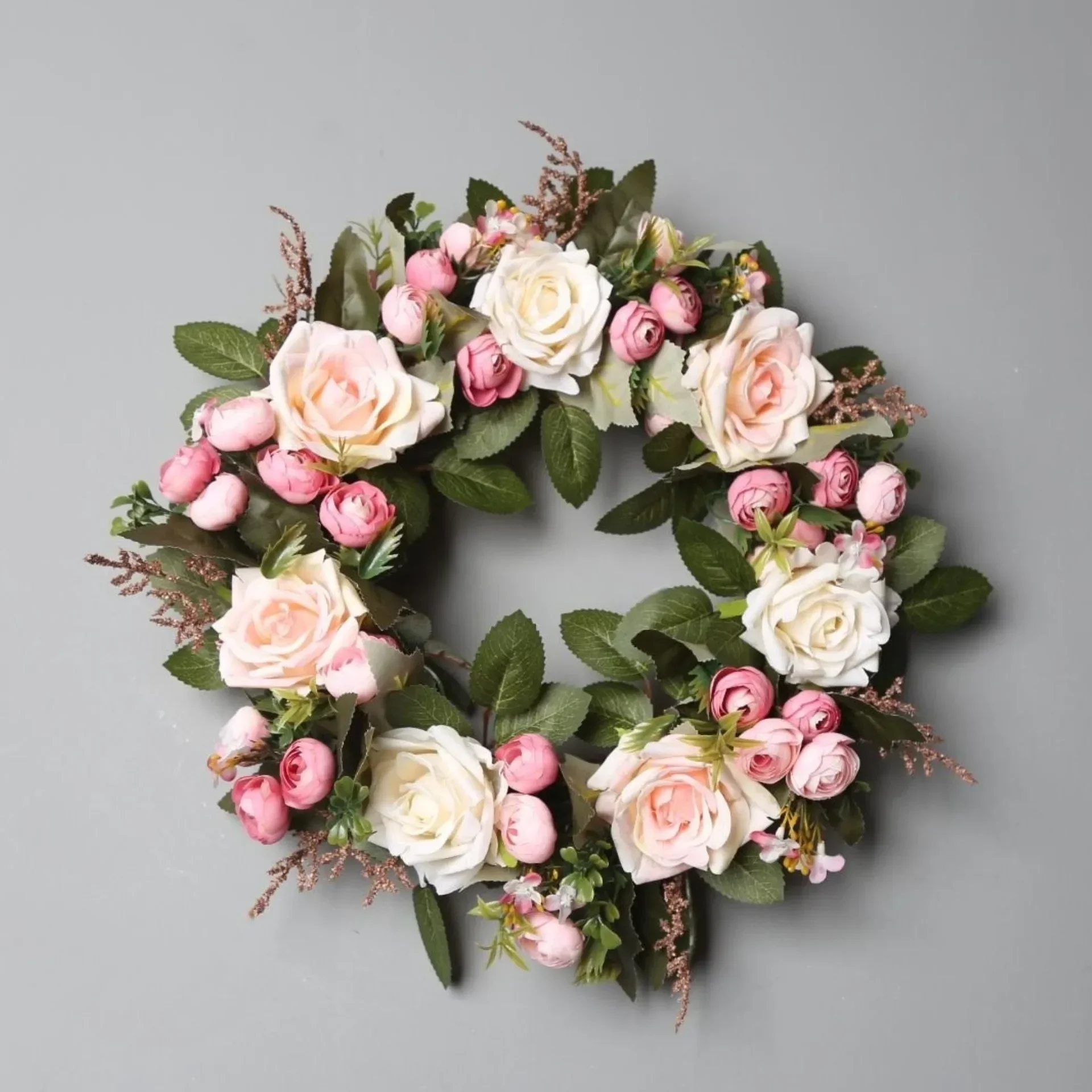 

Bridal Wreath Artifical Wreaths for front door Flower Wedding Decoration Home Decoration Wreath Hanger decoración del hogar