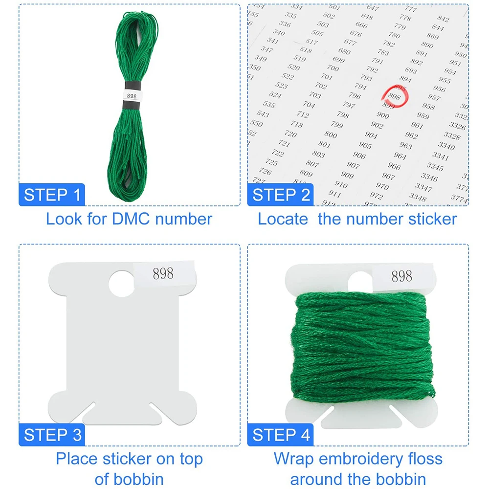 DIY haft Floss Organizer zestaw pudełek 24 Girds Cross Stitch Organizer Box & Floss numer naklejki i nici dentystyczne