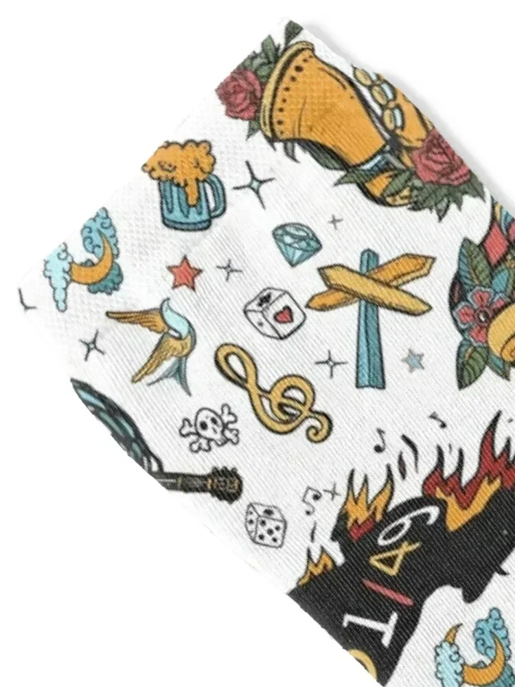 Blues music Socks hockey gym hiphop Rugby Socks Man Women's