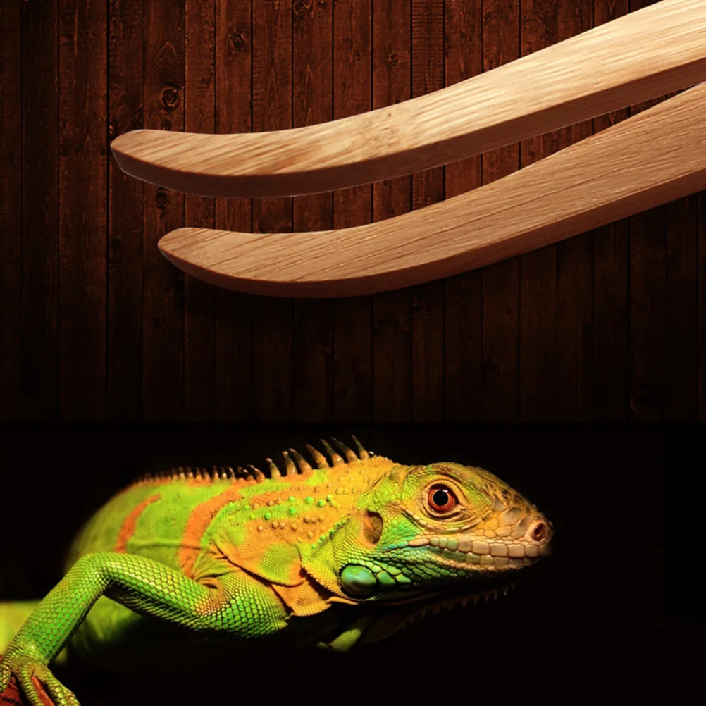 

Reptile Wood Tweezers Clips 28cm Lightweight Flexible Pet Wood Tweezer for Safe Feeding Handling Snakes Reptiles Live Canned