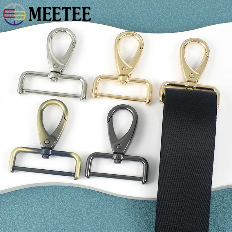 

5Pcs 13-38mm Metal Bag Strap Buckle Removable Swivel Lobster Clasp Clips Keychain Webbing Snap Hook DIY Hardware Accessories