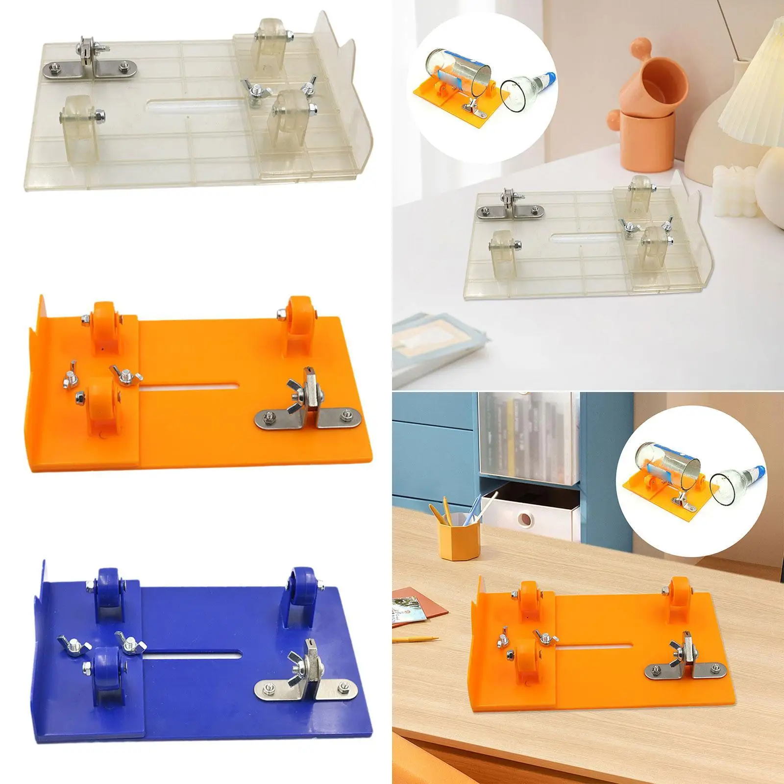 Glass Bottle Cutter DIY Device, PC Board Multipurpose High Strength Cutting Machine for Square and Oval Bottle Bottles