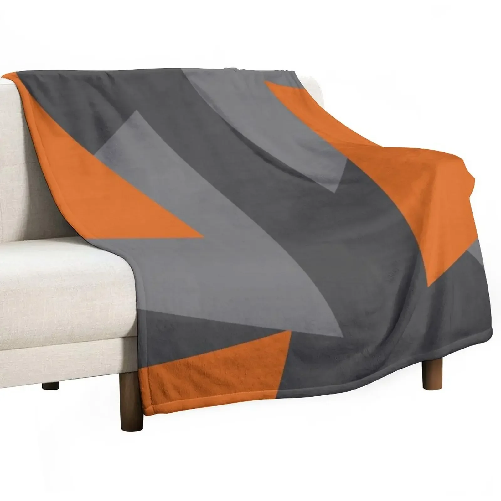 

Orange and Grey Triangles Throw Blanket manga Cute Plaid Baby christmas decoration Blankets