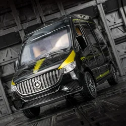 1:24 Mercedes-Benz Sprinter MPV simulazione pressofuso in lega di metallo modello di auto Sound Light Pull Back Collection regali giocattolo per bambini A466