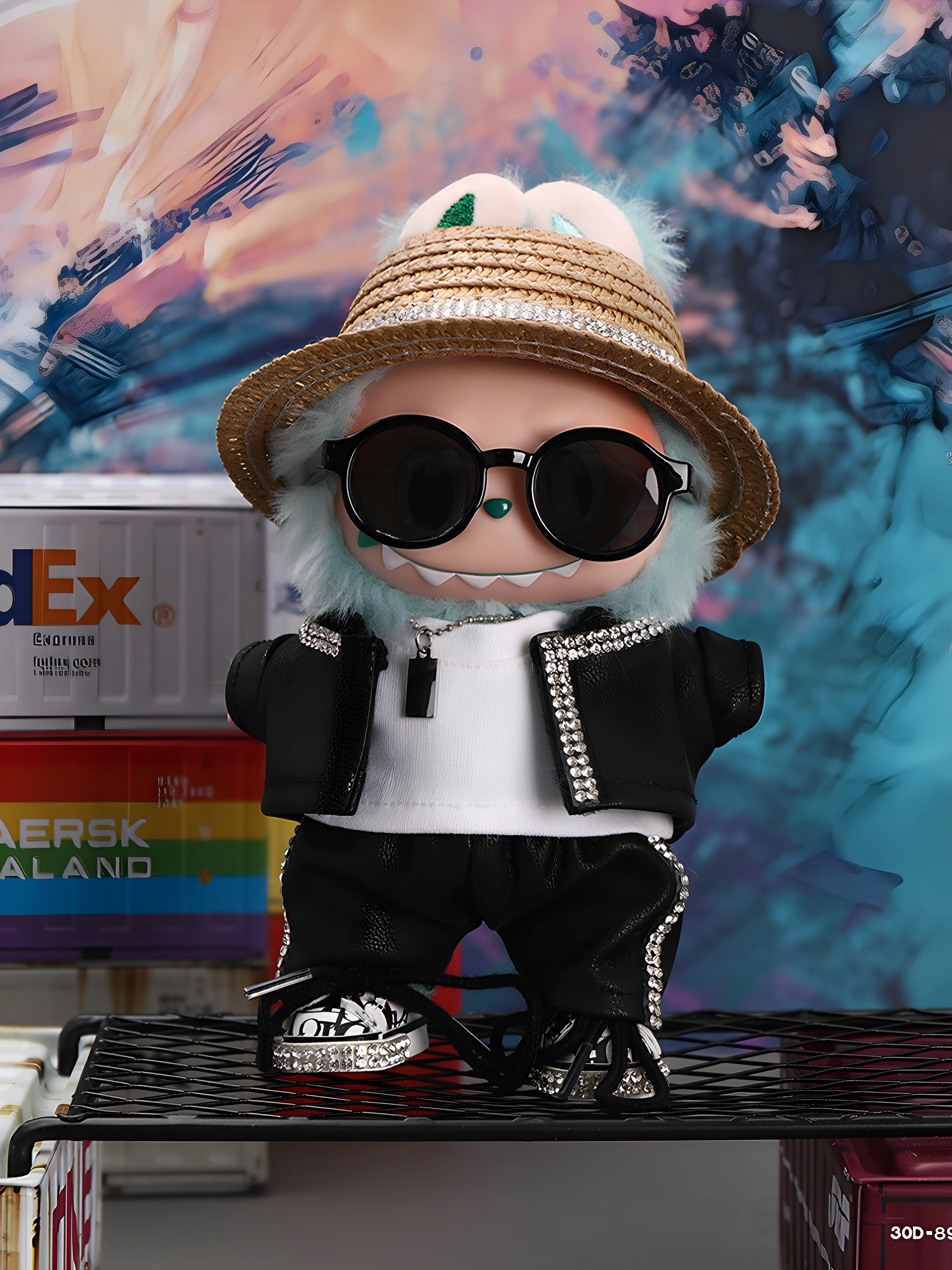 

Только одежда, подходящая для куклы 15/17 см, черная кожаная куртка, сверкающий комплект, модный и модный комплект из 6 предметов, аксессуары для одежды