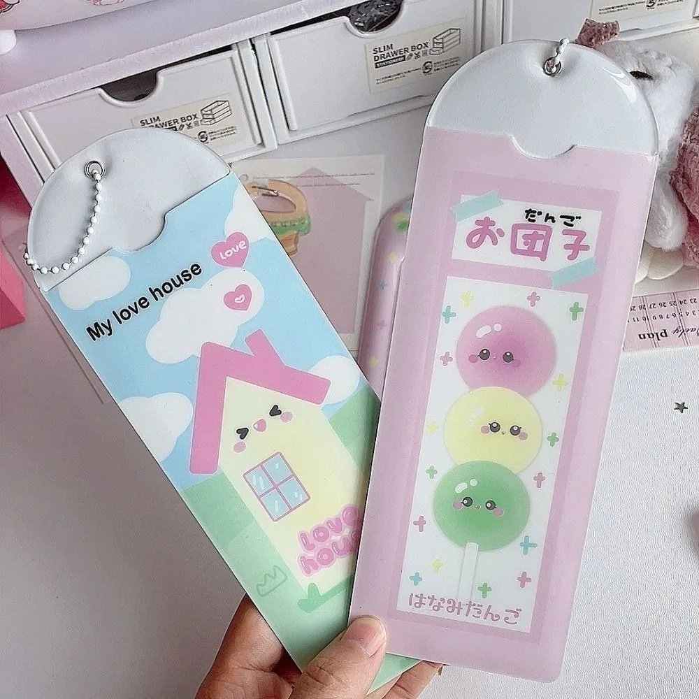 Original Life in Four Frames 4 Grid Card Holder with Keychain Multifunction Card Storage Case PVC Cute Photocard Holder Girls