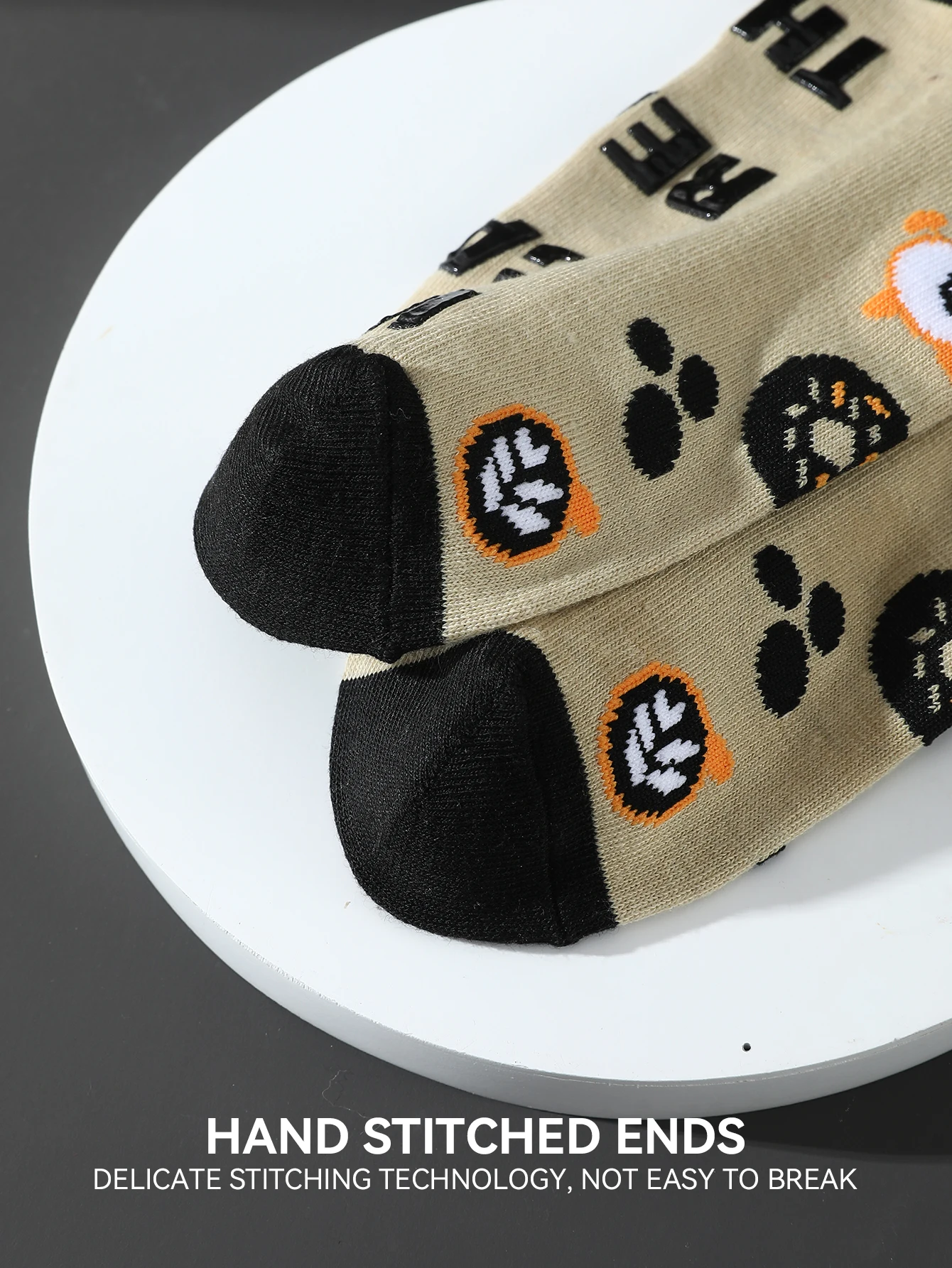 A pair of unique coffee personalized patterns for men and women, gift socks for friends on Halloween, seasonal styles