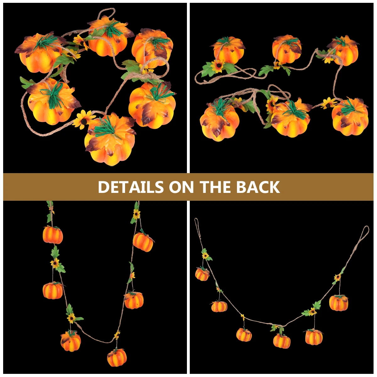 

1 set 1 Set Creative String Light Halloween Decoration Party Decor Simulation Pumpkin Lamp Foam Pumpkin Decorative Light