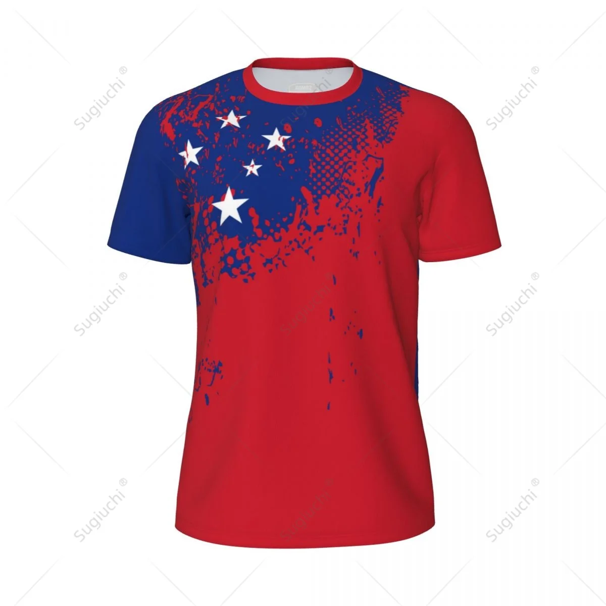 Exclusive design Samoa Flag Grain 3D Printed Men For Running Bike Soccer Tennis Fitness Sports tshirt Mesh Fans Short T-shirt