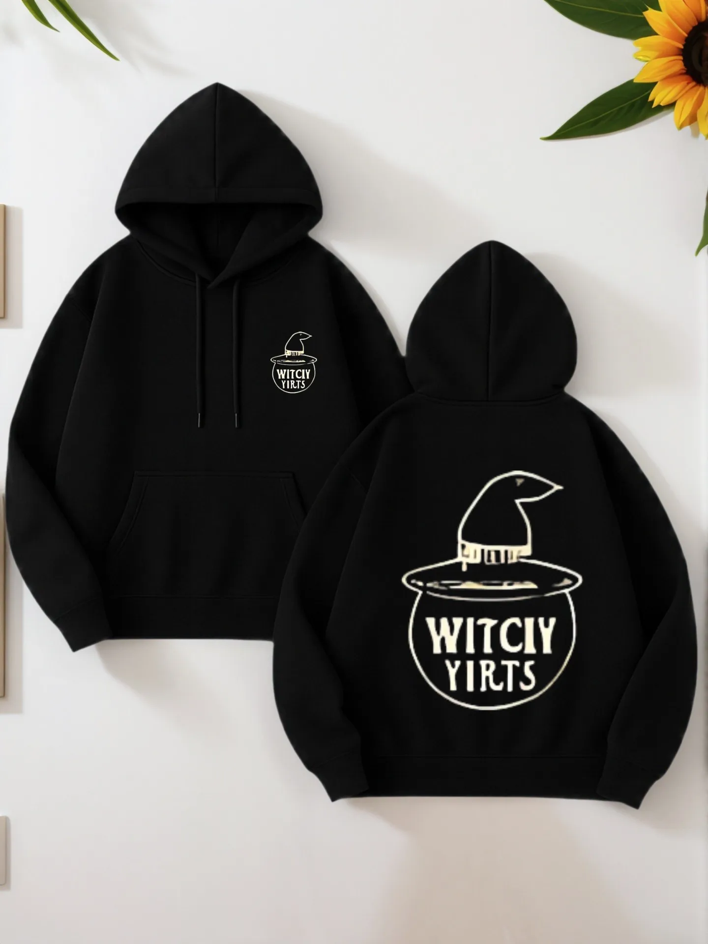 هوديي جرافيك للرجال، نمط ملابس الشارع، مزيج القطن، طباعة كرتونية، للشباب، للارتداء اليومي #1