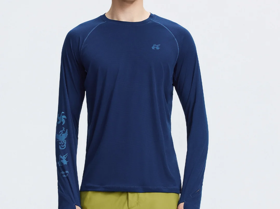 Pioneer Camp Moisture-Wicking Quick-Drying Long-Sleeved T-shirt Breathable Top