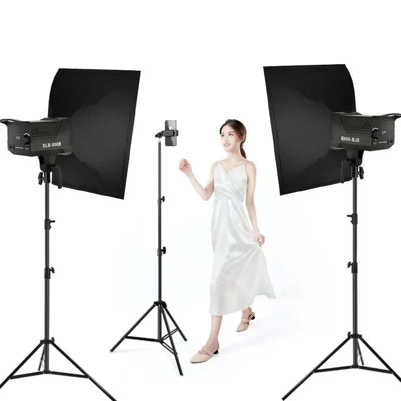 Factory Wholesale Photography Light 120W Bi-color LED Video Light Softbox 2.8M Stand Live Streaming Studio Set