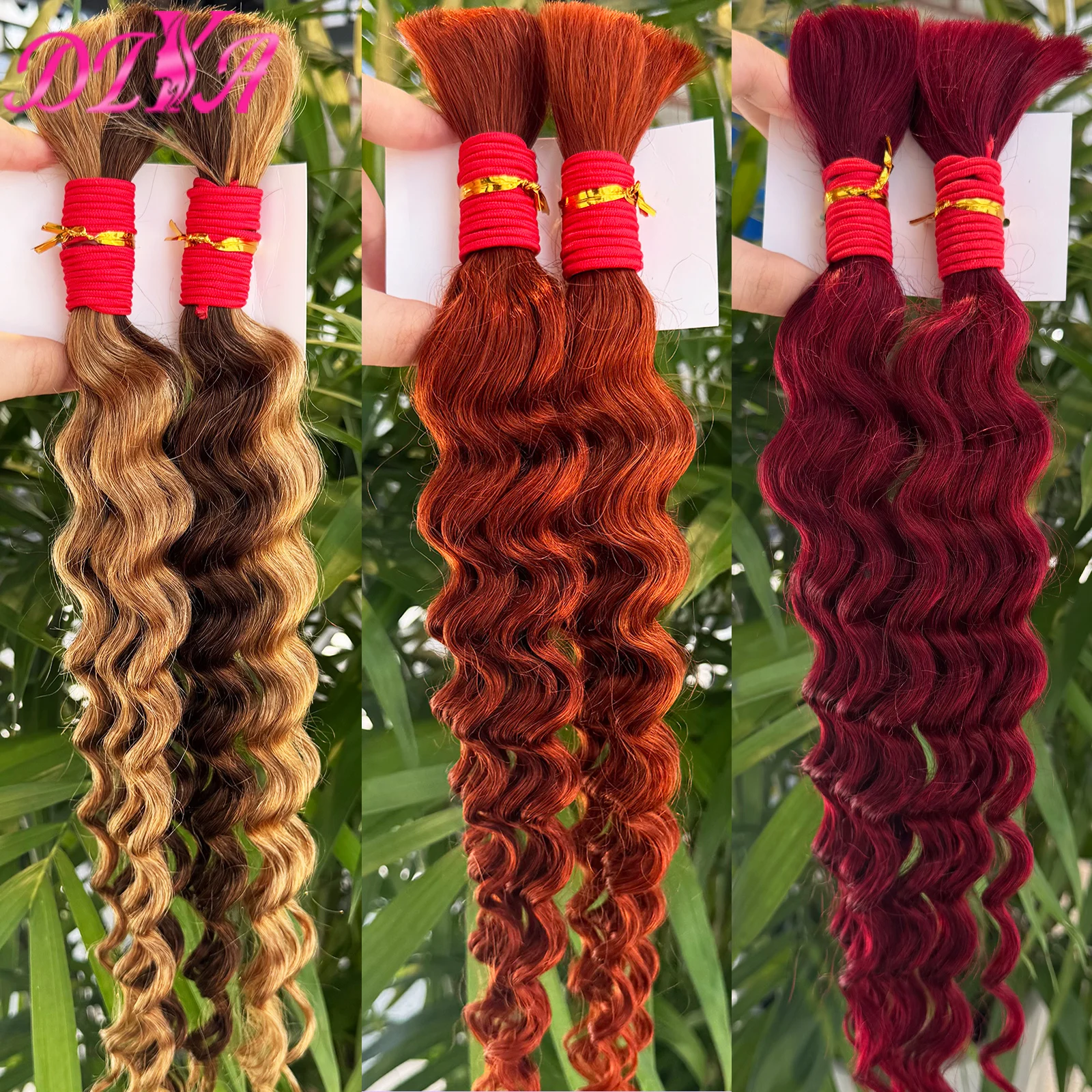 

Глубокая волна, объемное плетение волос, человеческие волосы для плетения в стиле бохо, 100% необработанные, без пучков утка, бразильские наращивание волос девственницы