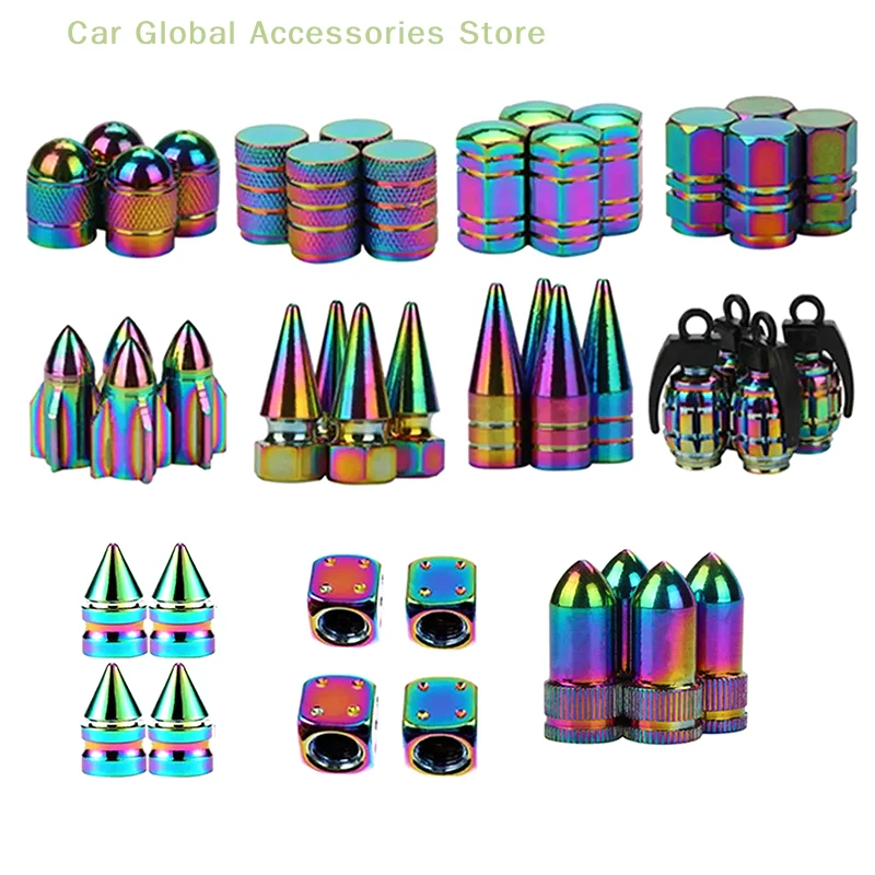 أغطية جذعية صمام متعدد الإطارات ، أغطية جذعية شاملة ، إكسسوارات ذاتية الصنع للسيارات ، سيارات الدفع الرباعي ، الدراجات ، الدراجات ، الشاحنات والدراجات النارية ، 1 ، ألوان