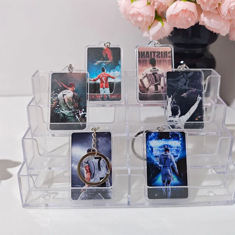 Football idol cartoon plastic pendant, decorative item, football-themed pendant keychain decoration, made of durable plastic ma