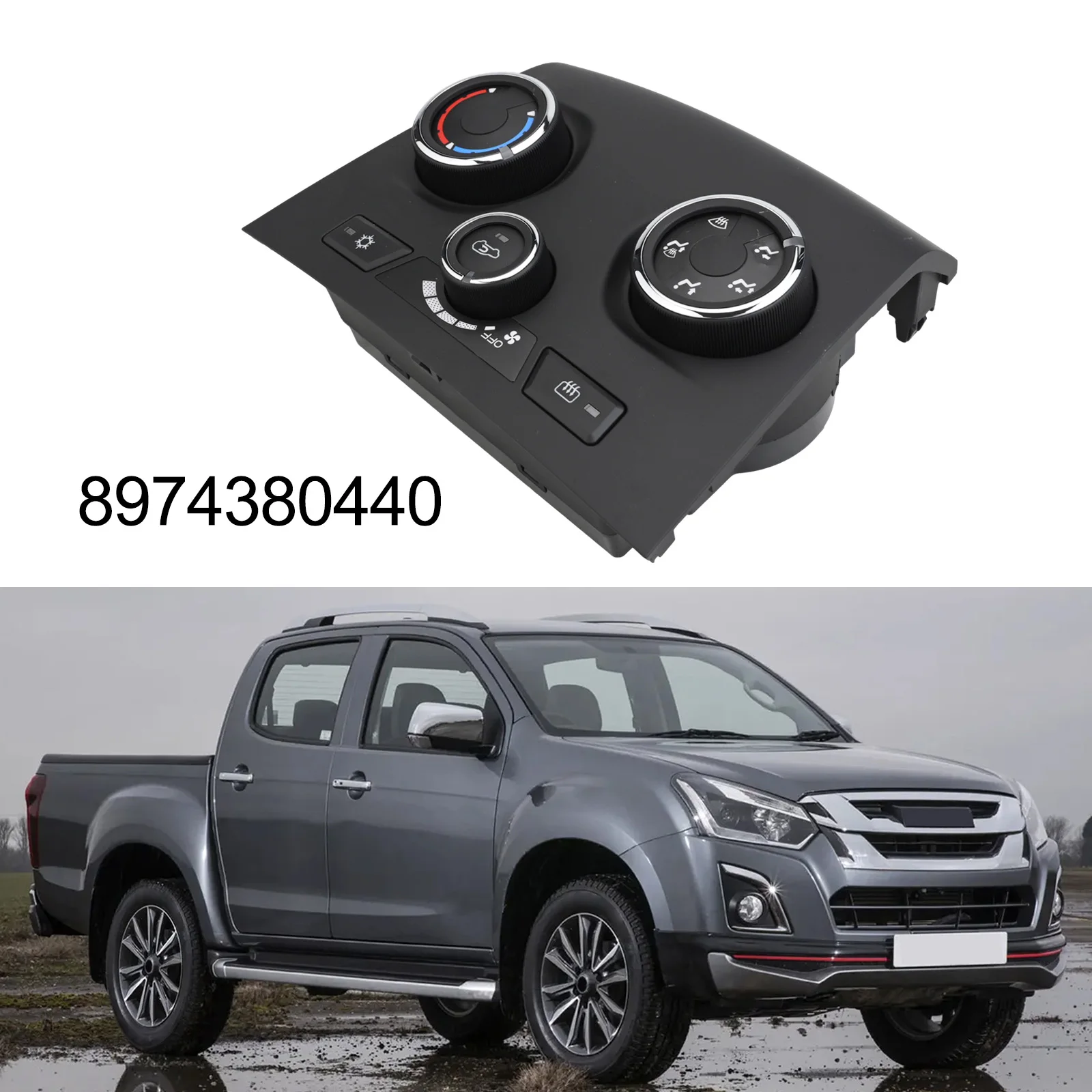ABS Black Air ConFor Ditioning Control Panel Switch for Isuzu For D Max For Mux For Direct Replacement 8974380440