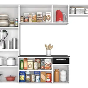 Compact kitchen itatiaia amanda steel with counter 10 doors 1 drawer 6 Main Sales Cabinet Kitchen - №1