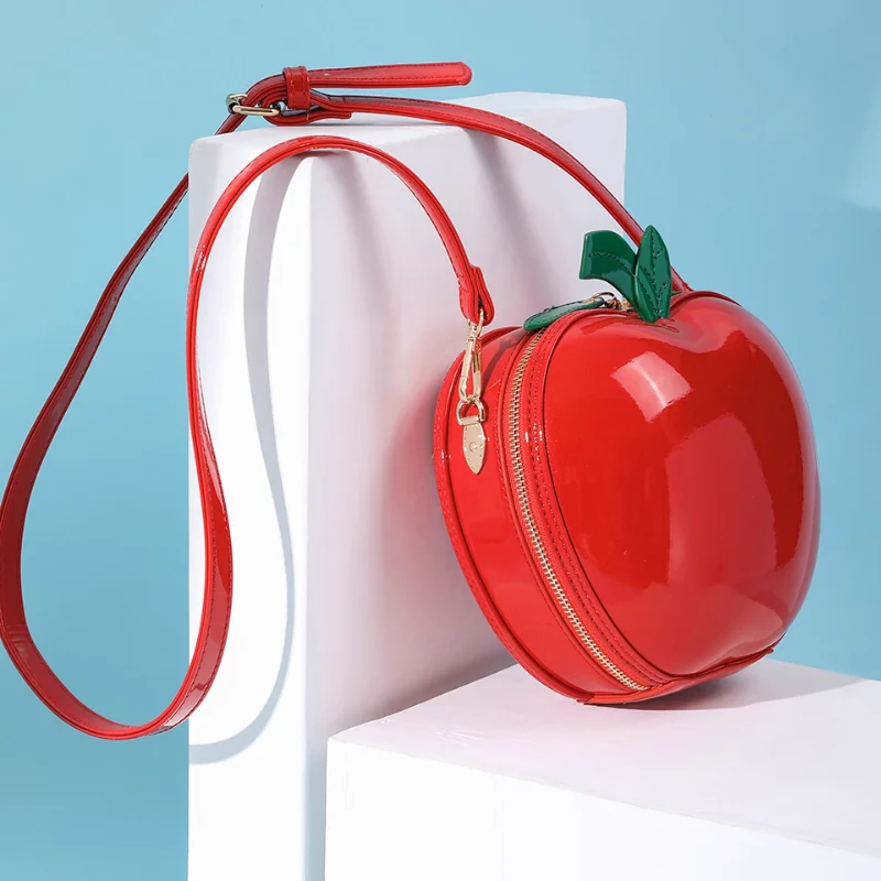 

Креативная портативная сумка для телефона в форме яблока, сумка через плечо на одно плечо
