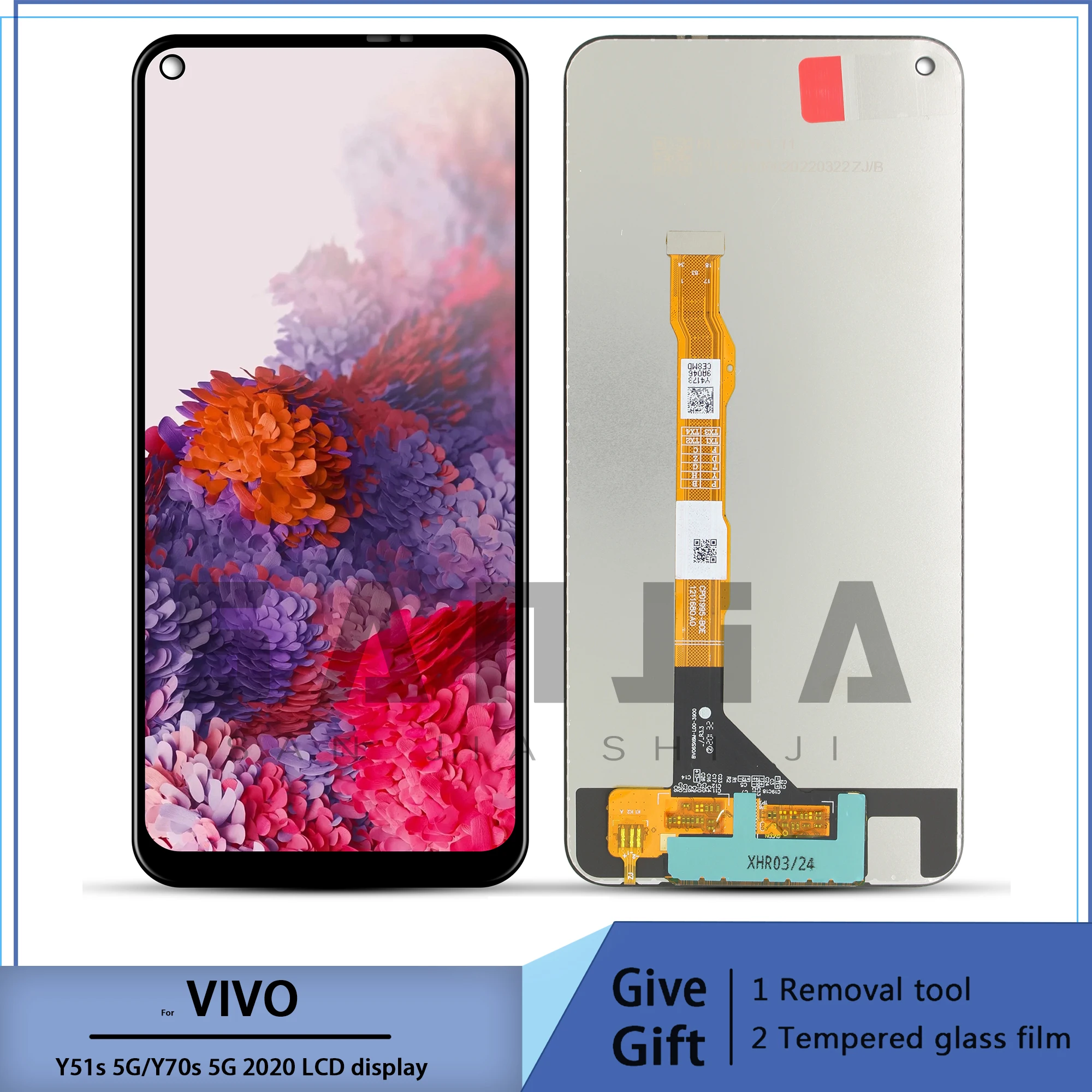 

Оригинальный дисплей 6,53 дюйма для VIVO Y51S 5G LCD дисплей для Vivo Y70S кодирующий преобразователь сенсорного экрана в сборе LCD Замена