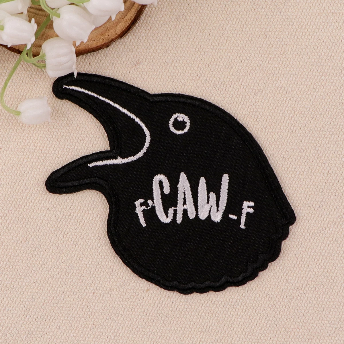 Cute Crow Embroidery Patch Funny Quotes Iron On Patches For Clothing Thermoadhesive Patches On Clothes DIY Sew Badges